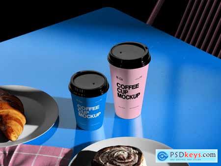 Cafe Coffee Cups Mockup