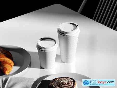 Cafe Coffee Cups Mockup