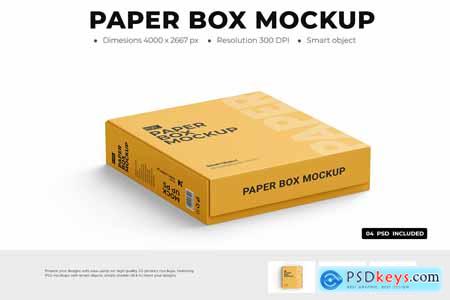 Square Gift Box Mockup