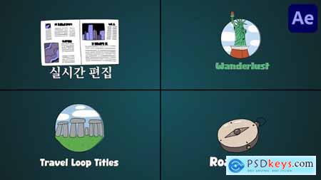 Travel Loop Titles And Icons for After Effects 58437627