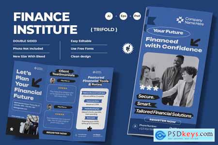Finance Institute Bold Trifold Design