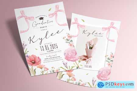Flowers Gradution Invitation