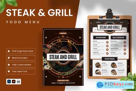 Steak & Grill Food Menu
