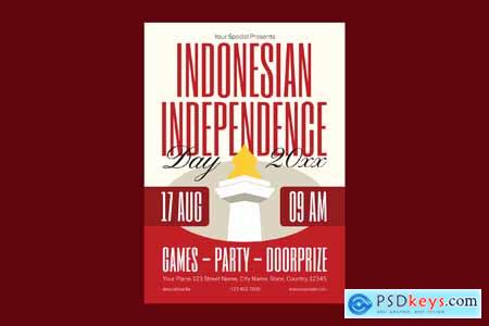 Red White Indonesian Independence Day Flyer