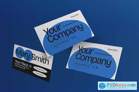 White Blue Utilitarian Business Card
