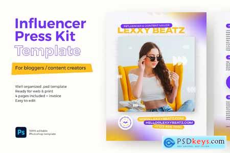 Influencer Press Kit for Social Media Marketing