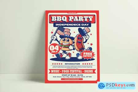 4Th Of July BBQ Party Flyer