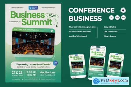 Green Business Summit Conference Flyer Design