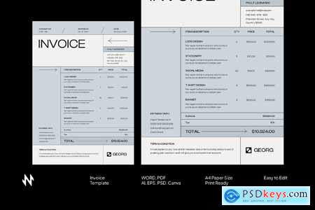 Modern Minimal Invoice