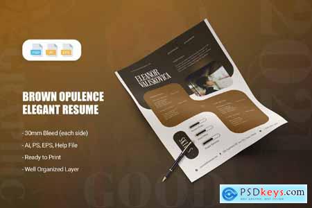 Brown Opulence Elegant - Resume