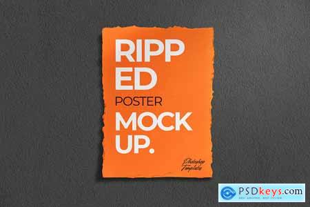 Ripped Poster Mockup