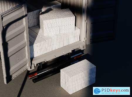 Delivery Box Mockup
