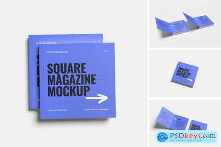 Square Book Mockup