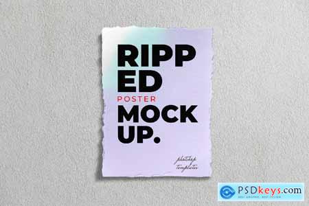 Ripped Poster Mockup