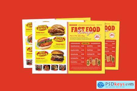 Fast Food Design Menu