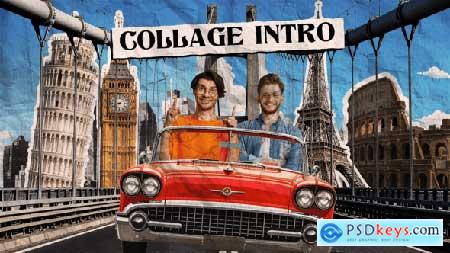 Retro Paper Collage Style Intro 58623572
