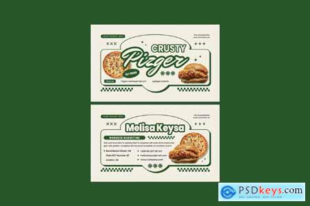 Green Retro Simple Business Card