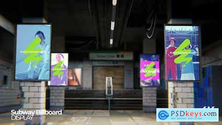 Subway Billboard Promotion Mockup Premiere 58655351