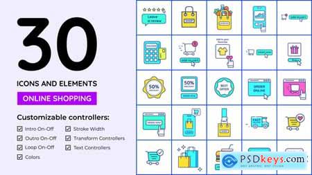 Online Shopping Icons and Elements 58639618
