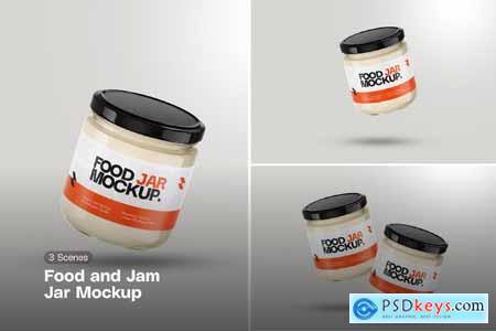 Food and Jam Jar - Mockup