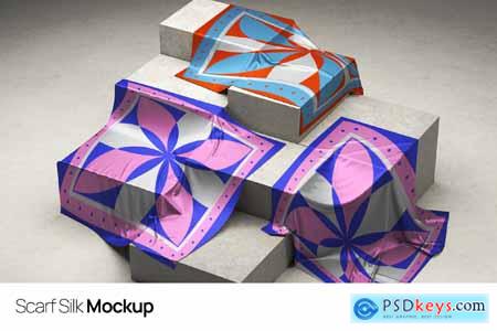 Scarf Silk Mockup