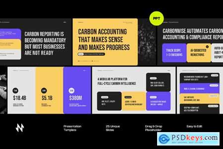 Carbonwise Climate Tech Pitch Deck PowerPoint