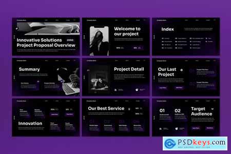 Purple Gradient Business Proposal PPT