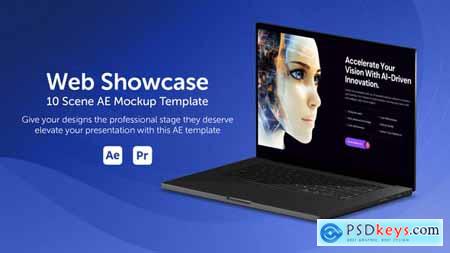 Web Showcase  10 Scene AE Mockup Template 58655310