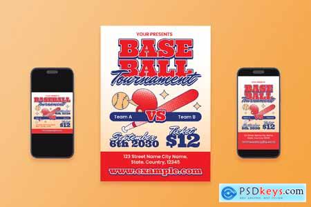 Baseball Tournament Flyer Set