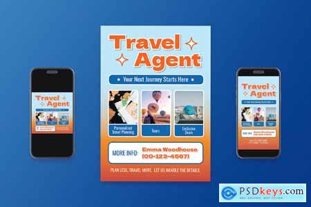 Modern Travel Agent Flyer Set
