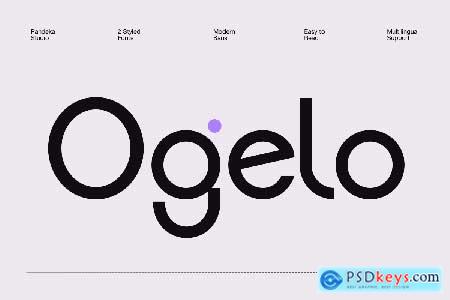 Ogelo  Corporate Logo Geometric Font