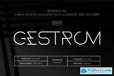 Gestrom Modern Futuristic Sans Serif Font