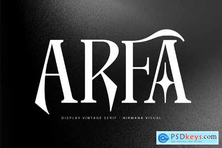 Arfa Vintage - Branding Logo Font
