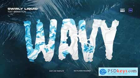 Swirly Liquid Text Animation 58814869