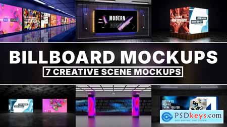 Modern 3D Billboard Scene Kit  Metro & Exhibition Advertising Templates 58796892