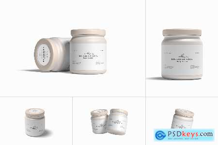 Plastic jar mockup