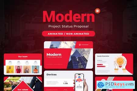 Modern Project Status Animation PowerPoint