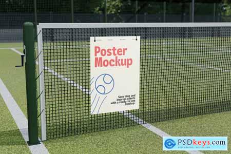 Poster Tennis Court Mockup L64YY9P