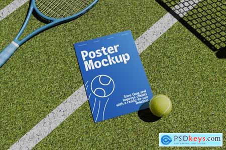 Poster Tennis Court Mockup RKD6EL3 Poster Tennis Court Mockup RKD6EL3