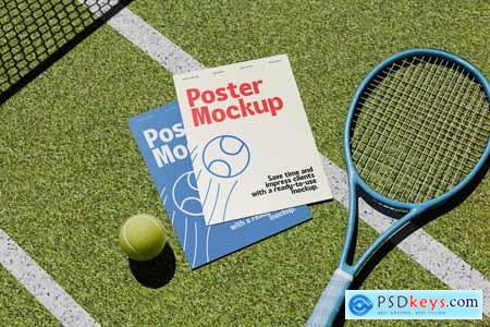 Poster Tennis Court Mockup RKD6EL3