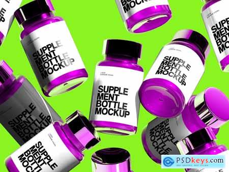 Supplement Bottle Mockup