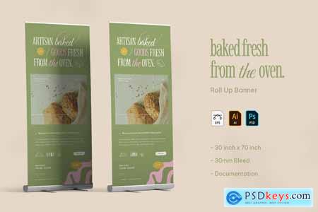 Baked Fresh From The Oven - Roll Up Banner