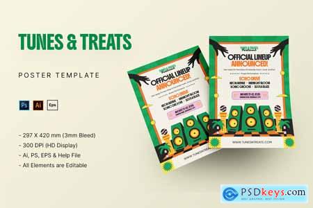 Tunes & Treats - Poster Template
