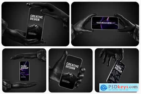 Hand Phone Mockup Pack  Realistic Smartphone