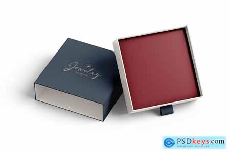 Square Jewelry Box Mockup HK6YK44