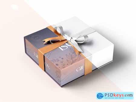 Gift Box Branding Mockup Set
