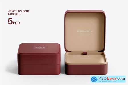 Square Jewelry Box Mockup AMMWUW2