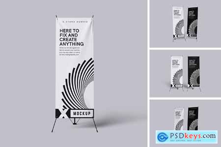 X-Stand Banner Mockup