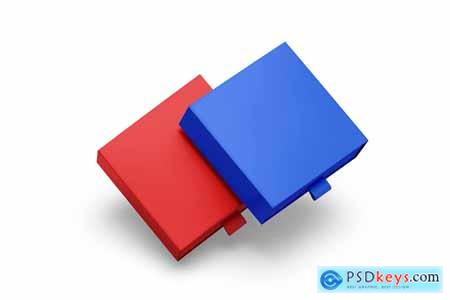 Square Jewelry Box Mockup HK6YK44