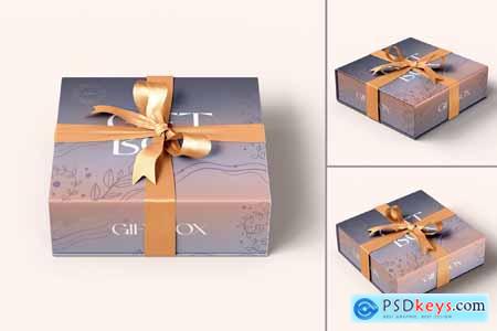 Gift Box Branding Mockup Set